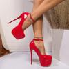 Sexy Round Toe High Heels for Women Large Size 45 Platform Shoes Club Party Fashion Stiletto Heels Shallow Mouth Ladies Pumps