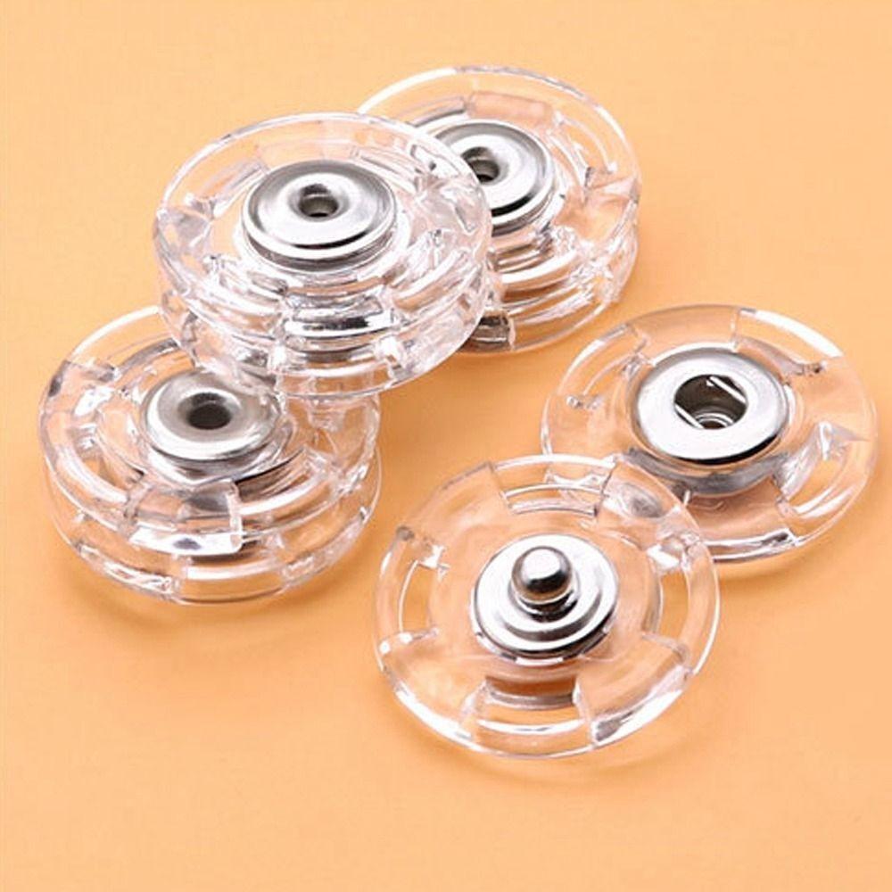 10Pcs Round Fastener Transparent Snap Fastener New Snap Button