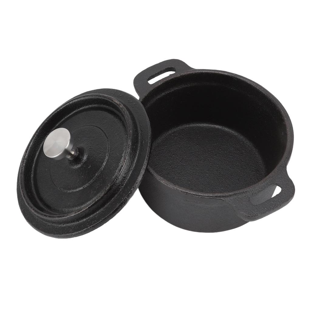 Dutch Oven Double Traditional Style Thickened Ergonomic Handle Insulation Cast Iron Cooking Pot