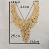 2pcs Fashion Sewing Accessories Embroidered Sequin Fabric DIY Applique Trim Lace Collar
