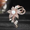 High-End Floral Brooch Corsage: Niche Design Suit Pin for Women