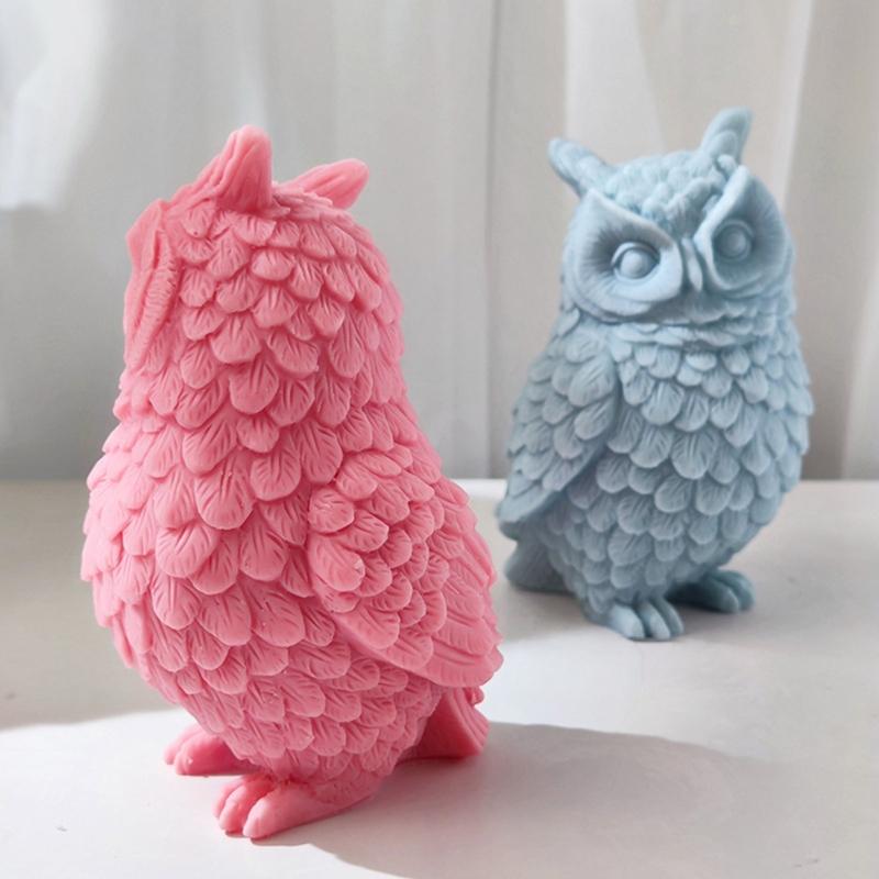 Standing Owl Silicone Molds Epoxy Resin Mold Candle Molds Table Ornament Making Tool for Making Craft Supplies