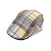 Color Grid Clashing Classic Wool Felt Newsboy Hat Color Blocking Fall Use Winter