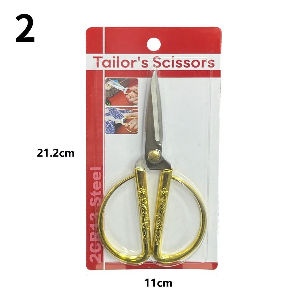 Retro Stainless Steel Tailor Sewing Scissors Fabric Needlework Cutting Cutter Durable High Steel Vintage Shears Scissors