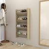 VidaXL Wall-mounted Shoe Cabinets 2 Pcs Sonoma Oak 60x18x60 Cm