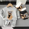 Children Long Sleeved Pullover and Trousers Two-piece Set Kids Clothing Set Top and Pants