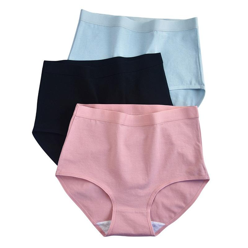 High Quality Comfort High-waisted Women's Panties Cotton Tummy-tucking and Hip-lifting Mom's Large-size Panties Female Cotton Panties Sexy Briefs
