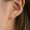 LUNNE 14k Double Ball Line Piercing (14k Gold) #PI12