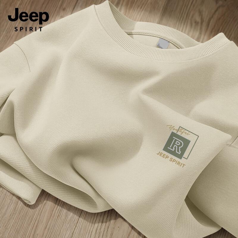JEEP SPIRIT Men's 2025 American Sporty Loose Crewneck Sweatshirt