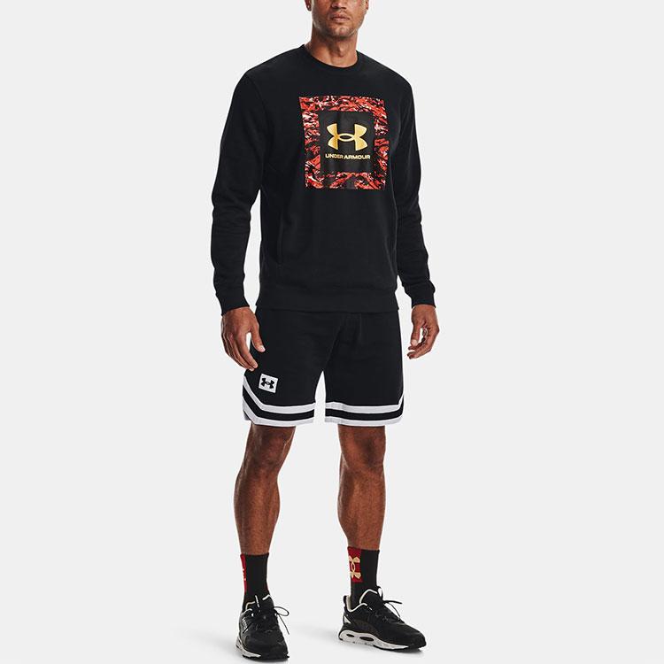 Under Armour Cny Rival New Year Series Fleece Warm Pullover Sports Sweatshirt Men Sweatshirt Black 1366426-001