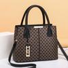 Spring and Autumn Female's Fashion PU Leather Printing Large Capacity Retro Shoulder Bag