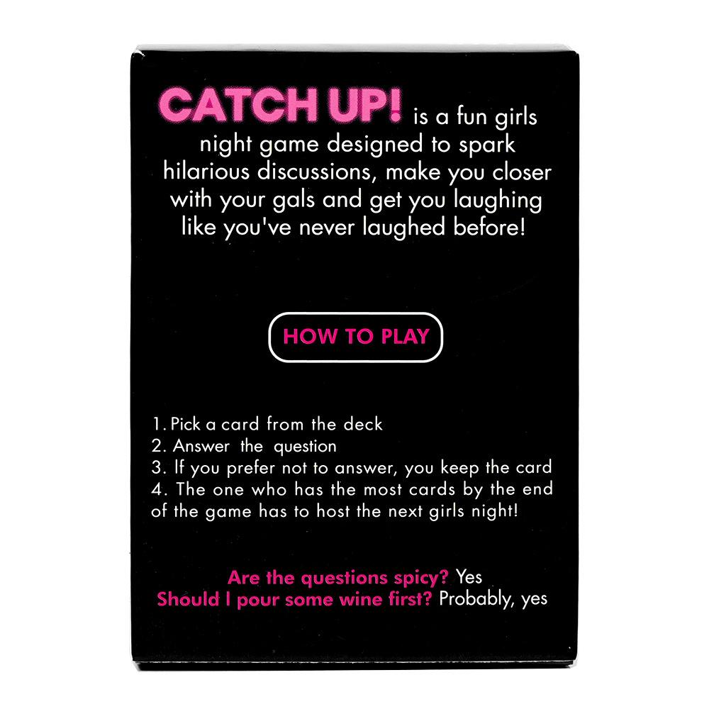 Catch Up! Girls Night 18+ Party Game | Spicy Thought Provoking Conversation Starters for Fun Girls Nights, Bachelorette and Birthday Party