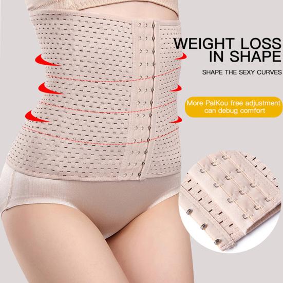 Waist Slimming Belt Good Elasticity Fat Burning Adjustable Cut-out Breathable Body Sculpting Tight Waist Trainer Body Shaper Corset Daily Wear