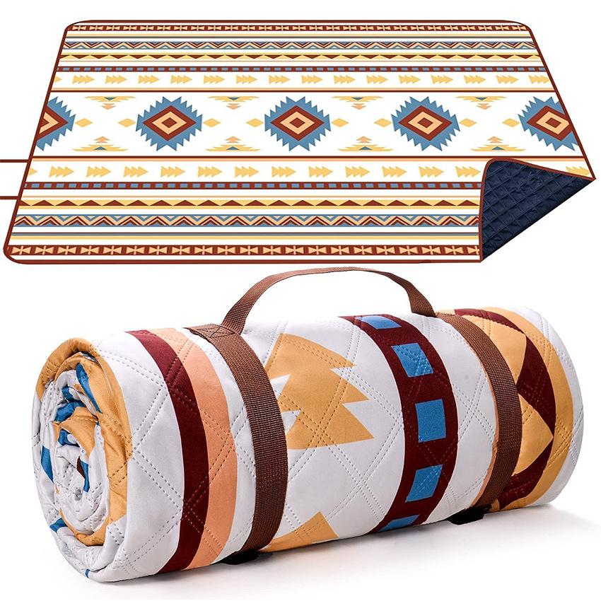 150*200cm/200*200cm Outdoor Picnic Blanket, Foldable Blanket Checkered Picnic Mat, Suitable for Beach, Camping, Lawn Park Accessories