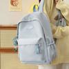 Solid Color Student School Bag Women's Large Capacity Backpack Campus Backpack