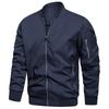 USA Size Men's Lightweight Bomber Jacket for Spring Autumn - Casual Flight Pilot Varsity Baseball Coat