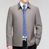 Business Jacket Men's Spring and Autumn Style Middle-aged Business Casual Civil Servants Leading Cadres Stand-up Collar Thin Jacket Dad Wear