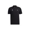 Wuji Series Logo Solid Short Sleeve Polo Shirt Men Tops Black GP0825