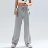 Women's Wide Leg Pants Elastic High Waist Drawstring Pants Flowy Summer Beach Palazzo Pants Casual Trousers
