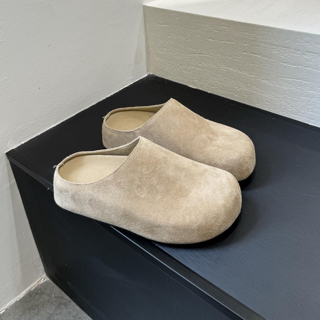 Корейская версия тапочек-мешков для головы женские домашние 2025 новые весенне-осенние модные на толстой подошве матовые Piboken полутапочки