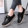 Women Shoes New British Pure Color Simple Casual Leather Shoes Fashion Soft Bottom Women's Shoes
