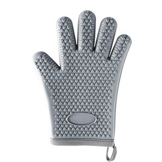 1Pc Baking Glove Ultra-thick Heat-Resistant Reusable Non-slip Texture Easy To Clean Anti-scald Silicone High-Temperature Resistant Oven Baking