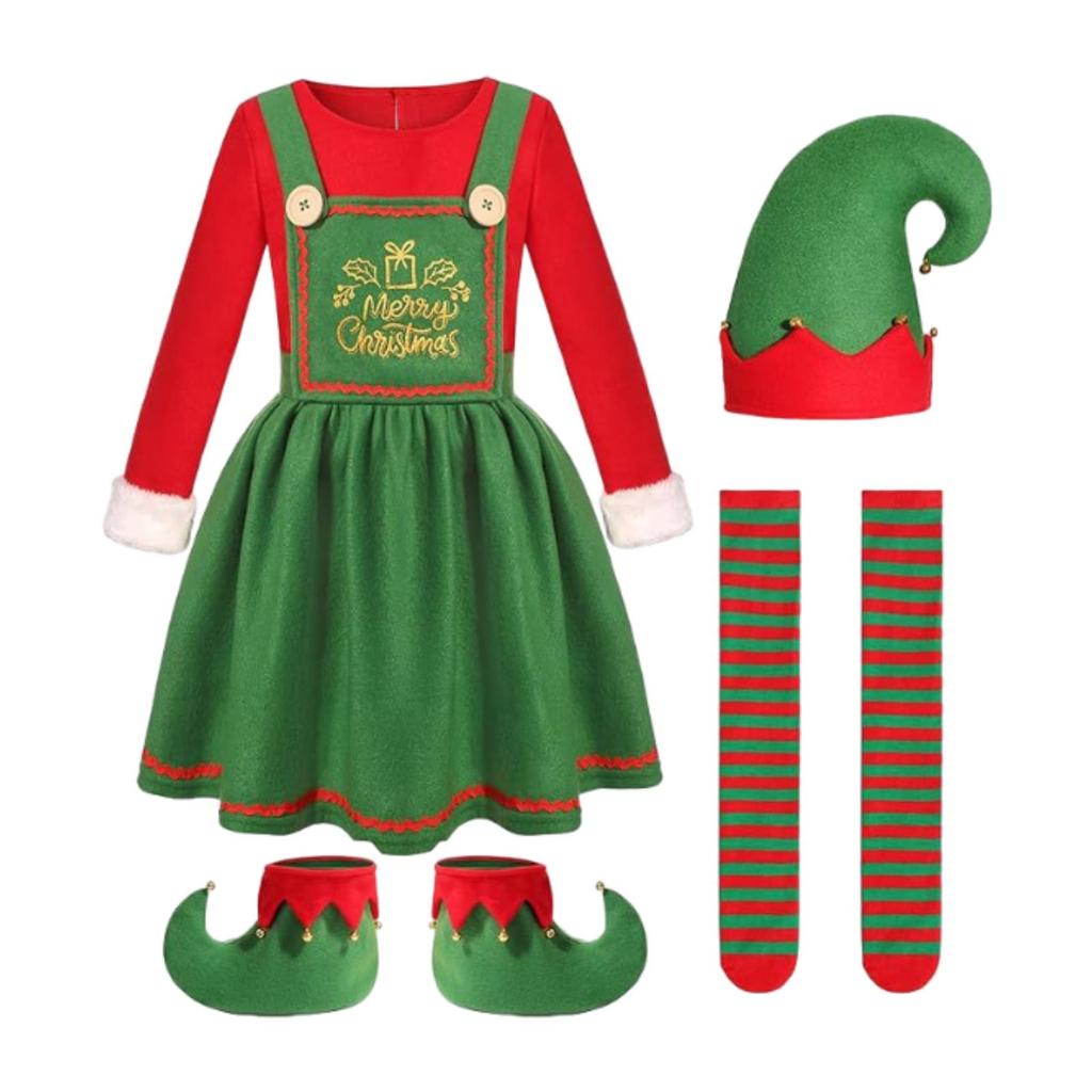 Christmas Costume Adults with Socks Clothes for Carnival Birthday Mardi Gras for Women