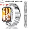 Metal Strap for Huawei Watch Fit 3/4 Adjustable Bracelet Wristband for Huawei Watch Fit 4/4 Pro Stainless Steel Belt Accessories