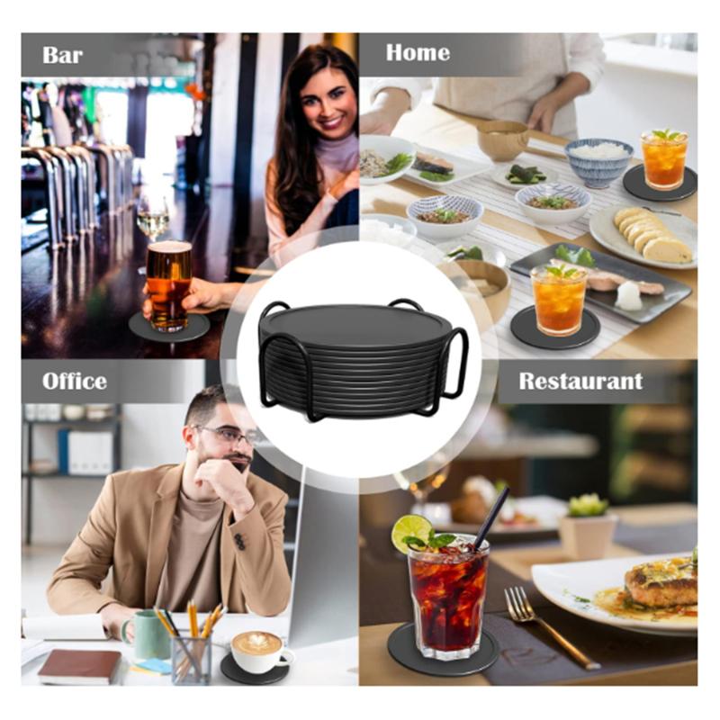 Non Slip Round Shape Mat Glass Bottle Pad Coffee Beer Mug Wine Thicken Mat Silicone Rubber Drink Coasters