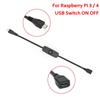 Raspberry Pi 3 4 Power USB Cable With ON/OFF Switch Power Control Toggle for Raspberry Pi 4 3 Model B+/ B/2/Zero/w