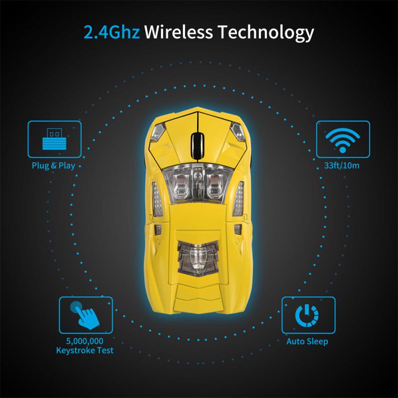 Creative Optional Sport Car Wireless Mouse M2233 Car Model Mouse Sports Car Model Mouse 1000DPI Mini 3D Gaming Mice Mouse Pad