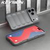 KEYSION Shockproof Matte Phone Case for iPhone 17 Pro Max 2025 Anti-skid Soft Silicone Phone Back Cover for iPhone 17 17 Air