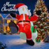 6.89FT Christmas Inflatable Toys With LED Lit Santa Gifts Bag Dog Supplies Home Ornaments Festive Gifts Xmas Yard Decorations