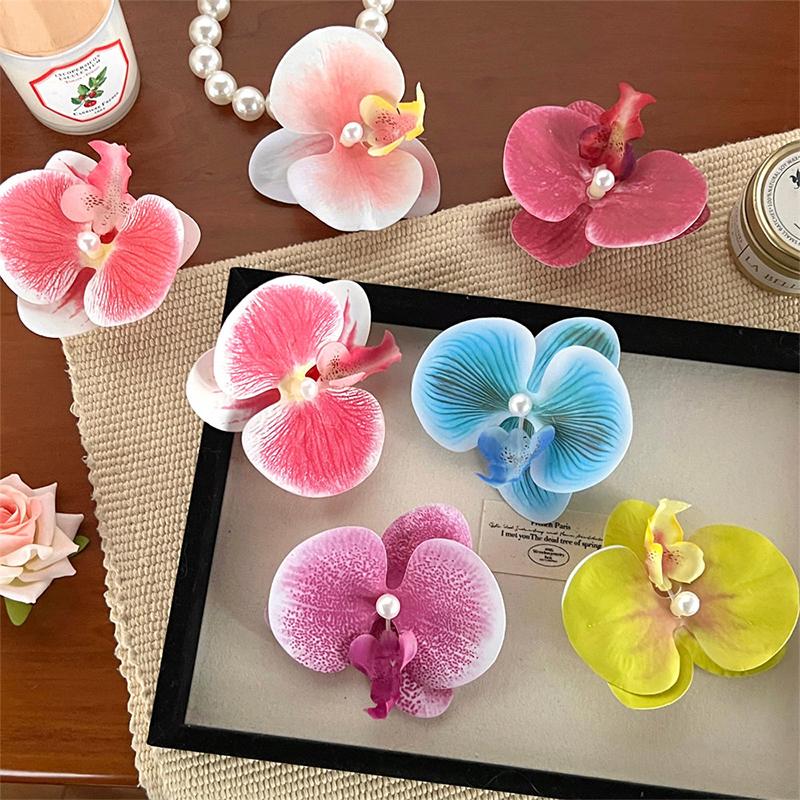 Orchid Hair Clip Sweet Seaside Vacation Bangs Hair Clip Hair Accessories For Women Girls Flower Shaped Headwear