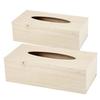 2 Wooden Tissue Boxes 27 X 14 X 8 Cm