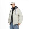 Men's Casual Cotton Jacket Hooded Solid Color Winter Daily    