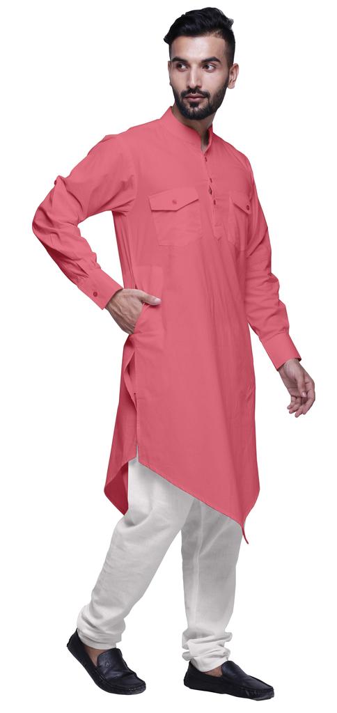 Atasi Long Sleeve Designer Kurta For Men Indian Cotton Casual Long Kurta