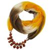 Summer Ladies Scarf Stylish Comfortable Resin Stone Charm Female Necklace Outdoor Wear Sun Protection EMA
