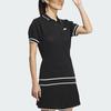 Adidas Primeknit Color Block Golf Short Sleeve Polo Shirt Women Tops Black IN6618