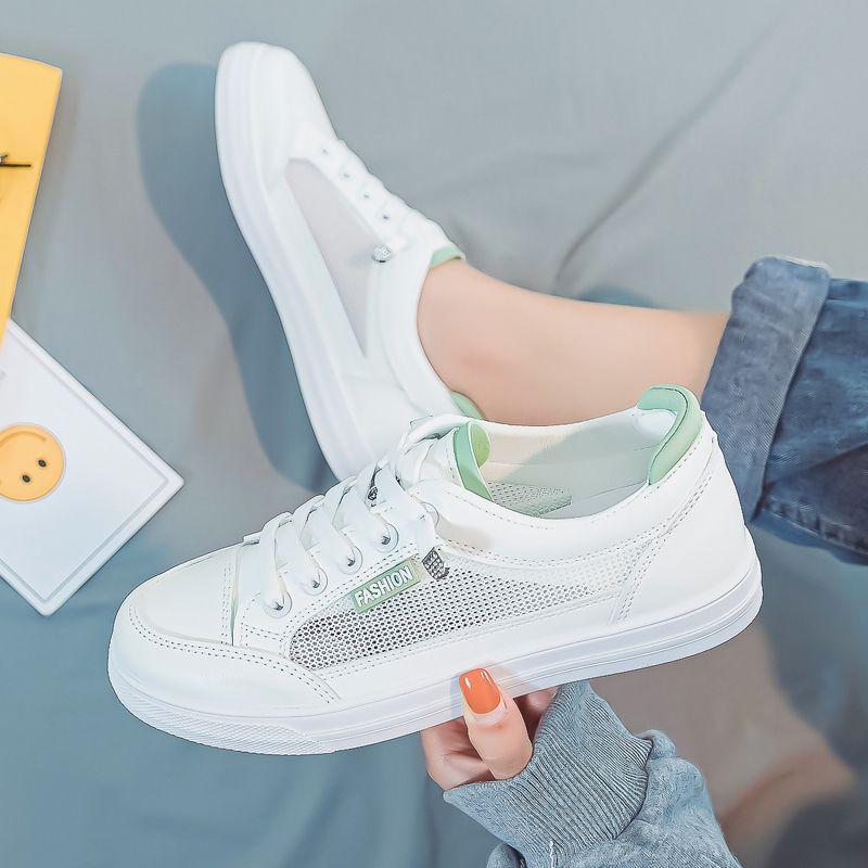 Fashion Woman Footwear Lace Up Athletic Mesh Breathable Flat Sneakers Sports Shoes for Women Sale Y2k Fashion Cotton 39 Walking Luxury A