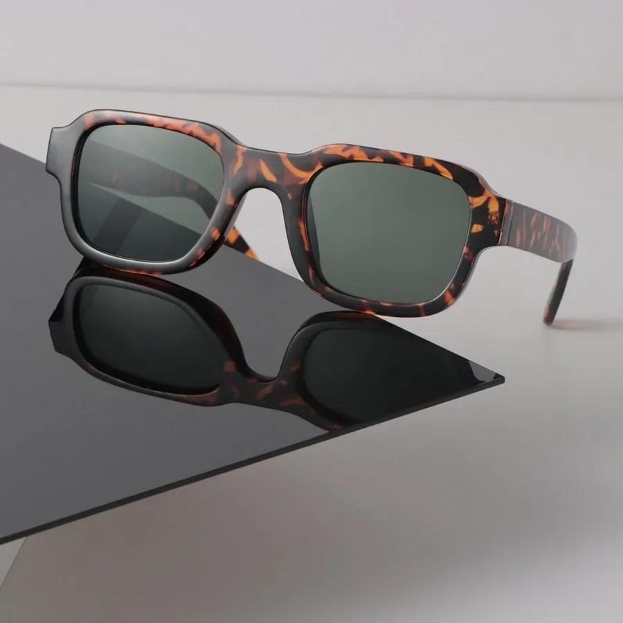 Vintage Rectangle Sunglasses Women Men Casual Fashion Glasses Luxurious Brand Designer Female