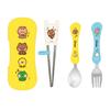 Lilpang Minini Correction Chopsticks Spoon Fork Case Set, Mixed Colors, Correction Chopsticks + Spoon + Fork + Case, 1 Set, Korean Popular Tableware