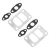 2 Pcs Turbo Gasket Set Turbocharger Oil Inlet Outlet Divided Gasket Oil Drain Feed Kit Replacement