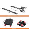 6 Pcs Furniture Moving Transport Roller Set Removal Lifting Moving Tool Set Wheel Bar Mover Moving Heavy Stuffs Device Hand Tool