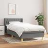 3130474 vidaXL Divan Bed and Mattress Dark Grey 90x190 Cm Fabric