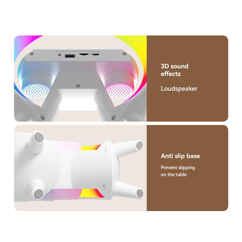 Multifunctional Night Lights Alarm Clock Music Speaker Wireless Charger 3 In 1Bedside Table Lamps G Styling Light Home Bedroom Decor