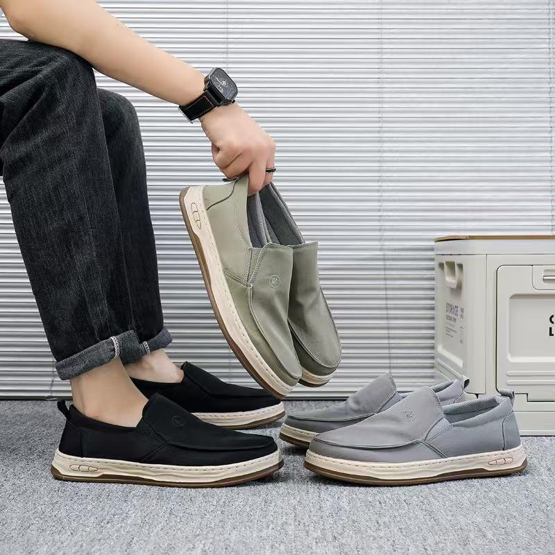 Men's Shoes, Four Seasons Old Beijing Cloth Shoes Lightweight Sports and Casual Shoes One Foot Lazy Shoes Men's Casual Shoes