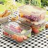 Fridge Organizer with Lid Stackable Refrigerator Storage Box for Food Drinks Vegetables BPA-Free Fruit Containers with Drainage Buckle Seal