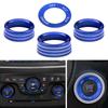 3Pcs Auto Center Console Knob Ring Car Interior Air Conditioning Control Radio Knob Covers Trim for Challenger 2015-2021