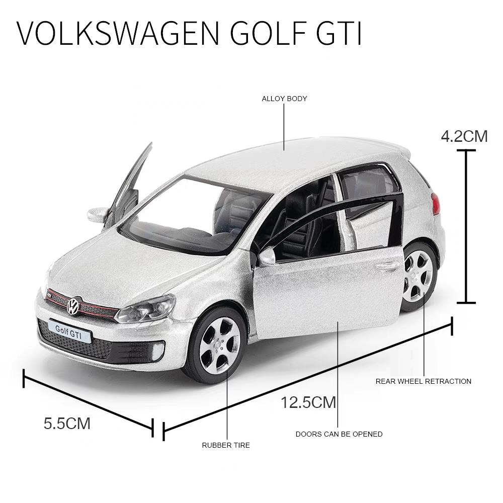 Volkswagen Golf GTI 5 Inch Metal Car Simulation Diecast & Toy Vehicle RMZ City 1:36 Alloy Model Gifts For Children